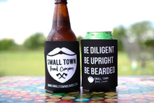 Black Drink Koozies with Small Town Beard Company Logo