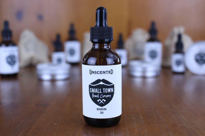 Condition and Control your beard with unscented beard oil from Small Town Beard Company Texas